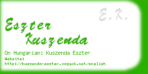 eszter kuszenda business card